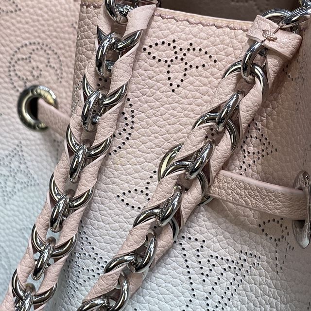 Louis vuitton original mahina leather bella bucket bag M59939 pink