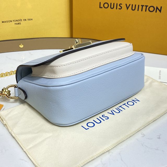 Louis vuitton original calfskin lockme tender bag M59984 blue