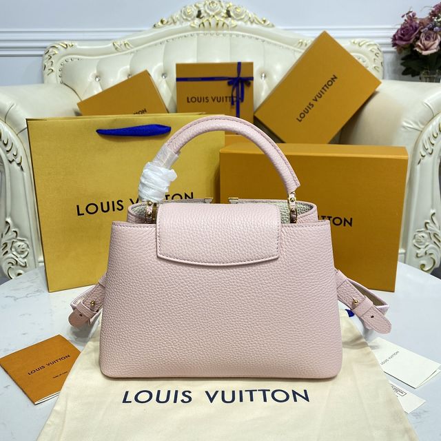 Louis vuitton original calfskin capucines BB handbag M59597 pink