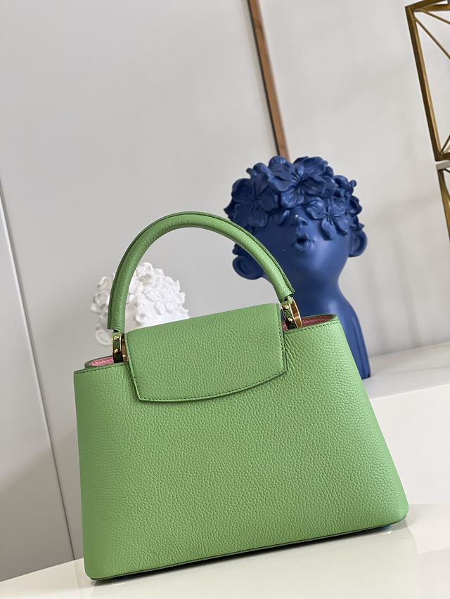 Louis vuitton original calfskin capucines mm handbag M59516 green