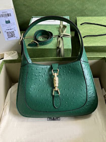 2022 GG original calfskin jackie 1961 small shoulder bag 636709 green