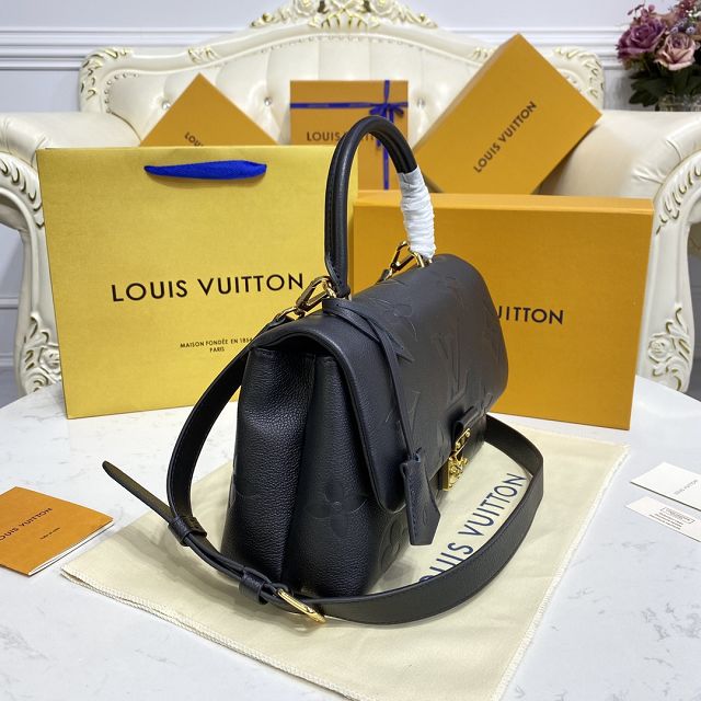 Louis vuitton original calfskin madeleine MM handbag M45976 black