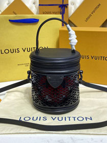 Louis vuitton original patent calfskin cannes bag M20363 black