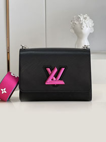 Louis vuitton original epi leather twist MM handbag M59416 black