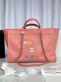 CC original calfskin large shopping bag A66941 pink