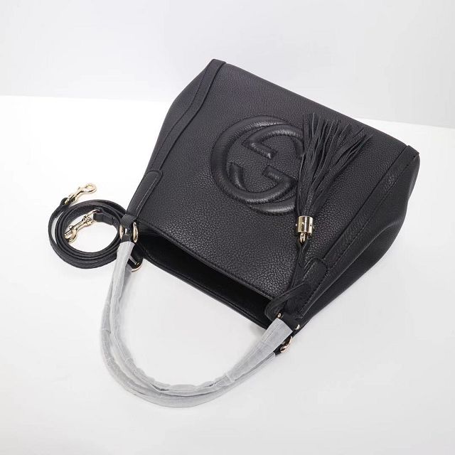 GG original calfskin small tote bag 336751 black