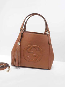 GG original calfskin small tote bag 336751 brown