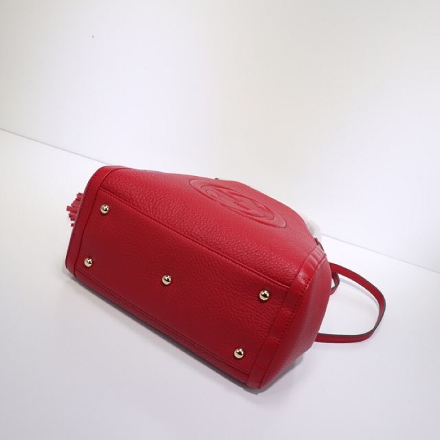 GG original calfskin small tote bag 336751 red