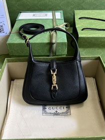 GG original grained calfskin jackie 1961 mini shoulder bag 637091 black