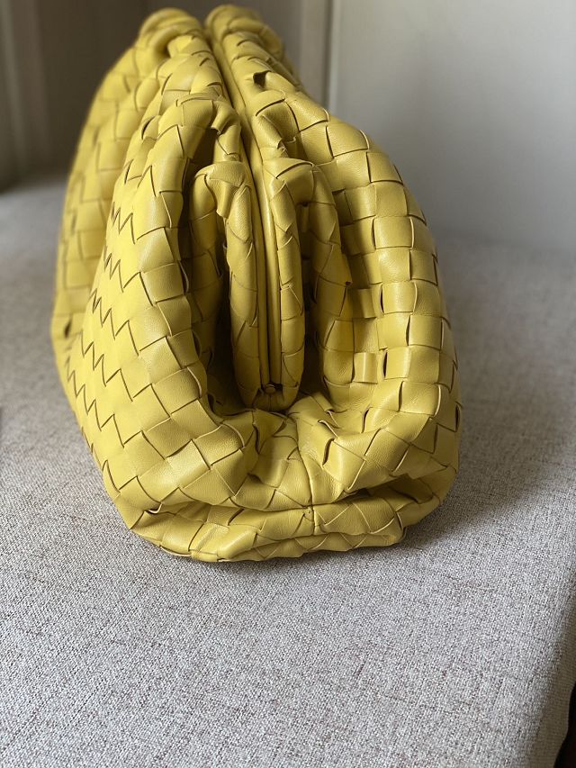 BV original lambskin large pouch 576175 bright yellow