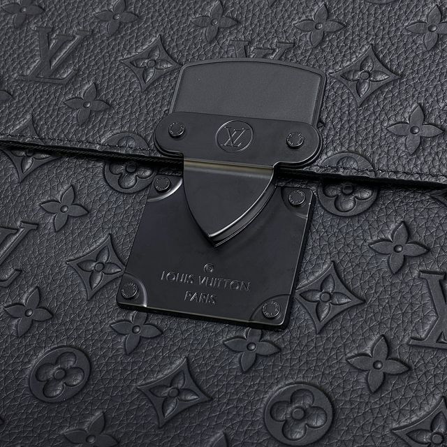 Louis vuitton original calfskin S-Lock briefcase M20835 black