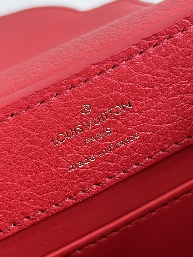 Louis vuitton original calfskin capucines mini handbag M55986 red