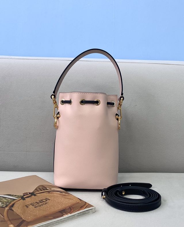 Fendi original calfskin small mon tresor bucket bag 8BS010 pink