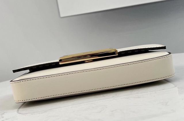 Fendi original calfskin wallet on chain 8BS032 white