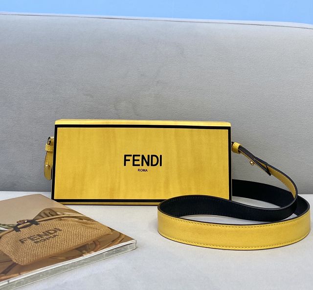 Fendi original suede medium case 7VV132 yellow