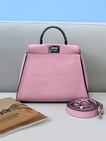 Fendi original calfskin small peekaboo bag 8BN244 pink