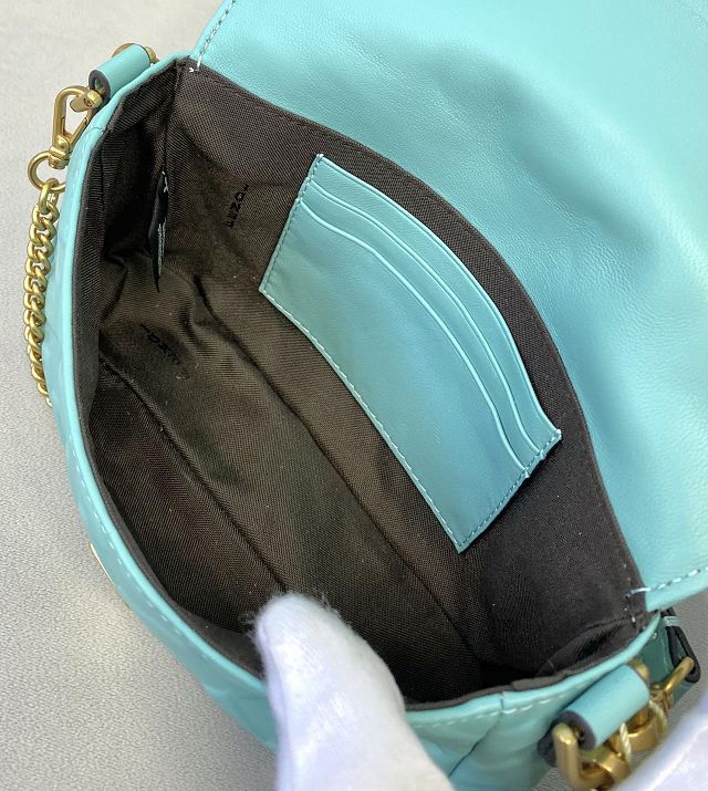 Fendi original lambskin mini baguette bag 8BS017 sky blue