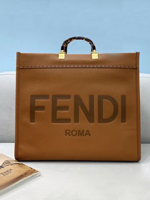 Fendi original calfskin large sunshine shopper bag 8BH372 brown