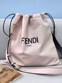 Fendi original calfskin large drawstring bag 8BH352 pink