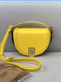 Fendi original calfskin shoulder bag 8BN008 yellow