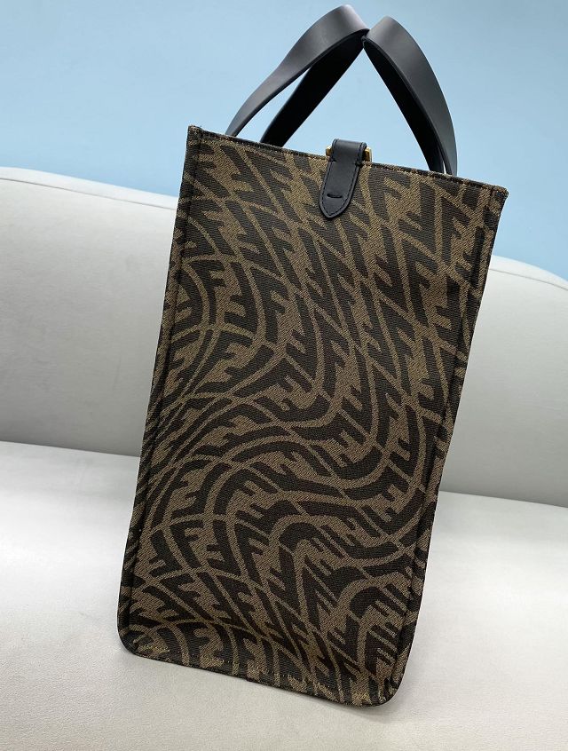 Fendi original canvas medium shopping bag 8BH395 brown
