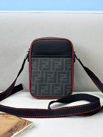 Fendi original canvas small messenger bag 7M0256 black
