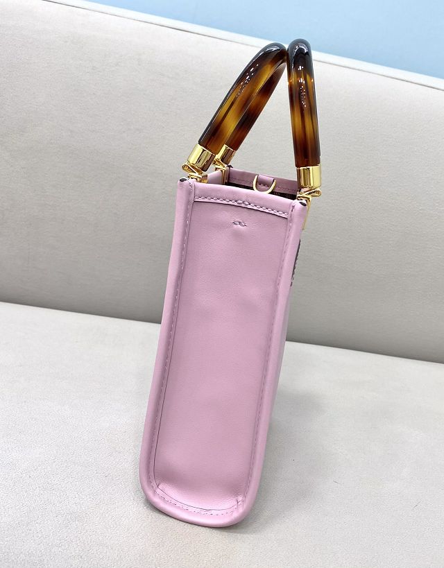 Fendi original calfskin mini sunshine shopper bag 8BS051 light purple