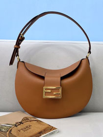 Fendi original calfskin small shoulder bag shopper bag 8BR790 brown