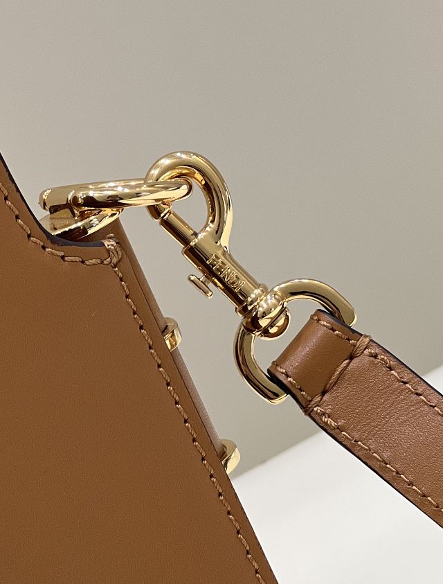 Fendi original calfskin touch gusseted bag 8BT349 khaki