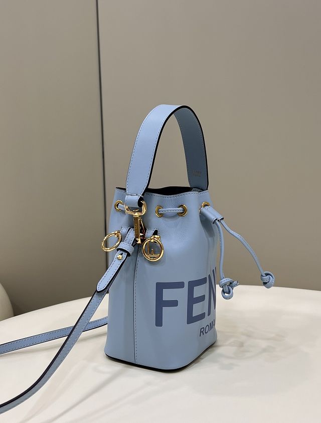 Fendi original calfskin small mon tresor bucket bag 8BS010 blue
