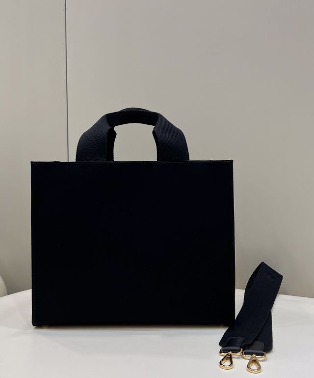 Fendi original canvas large shopping bag 8BH395 black