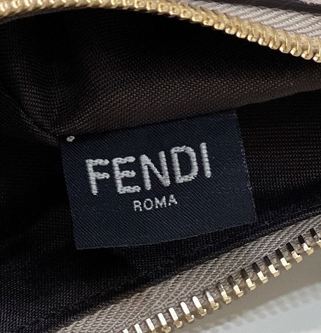 Fendi original suede small fendigraphy bag 8BR798 grey