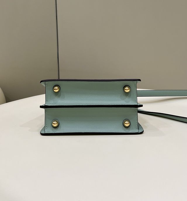 Fendi original lambskin mini peekaboo ISeeU bag 8BN335 mint green