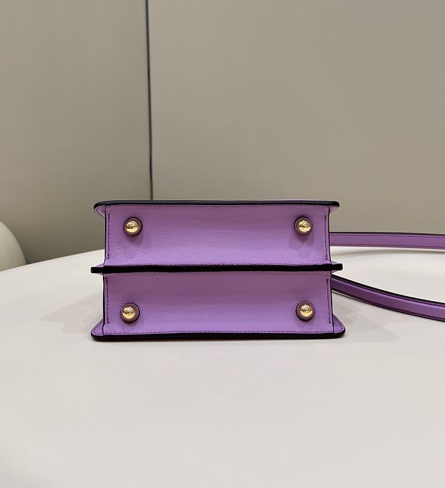 Fendi original lambskin mini peekaboo ISeeU bag 8BN335 purple