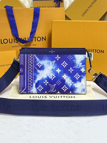 Louis vuitton original calfskin gaston wearable wallet M81431 blue