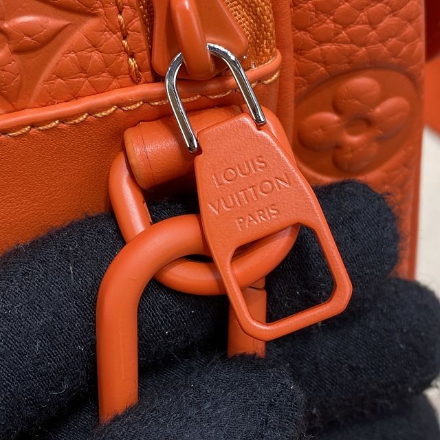 Louis vuitton original monogram calfskin s lock messenger bag M20904 orange