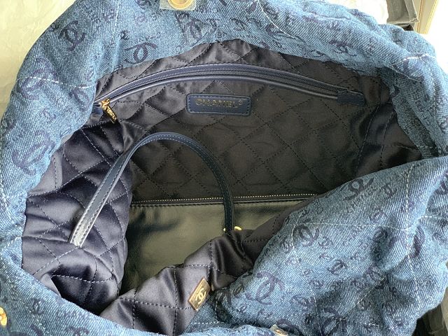 CC original denim 22 large handbag AS3262 blue&gold