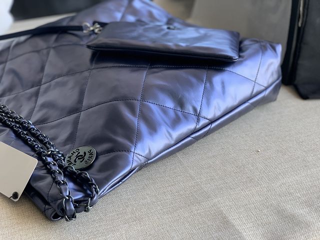 CC original calfskin 22 large handbag AS3262 dark blue