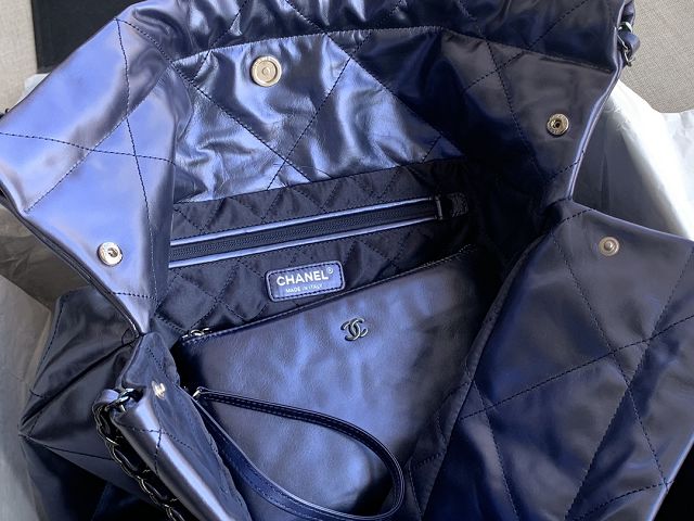 CC original calfskin 22 large handbag AS3262 dark blue