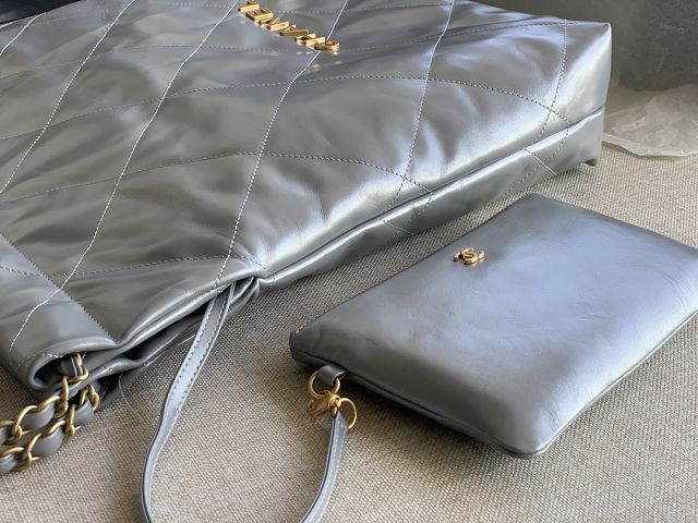 CC original calfskin 22 large handbag AS3262 grey