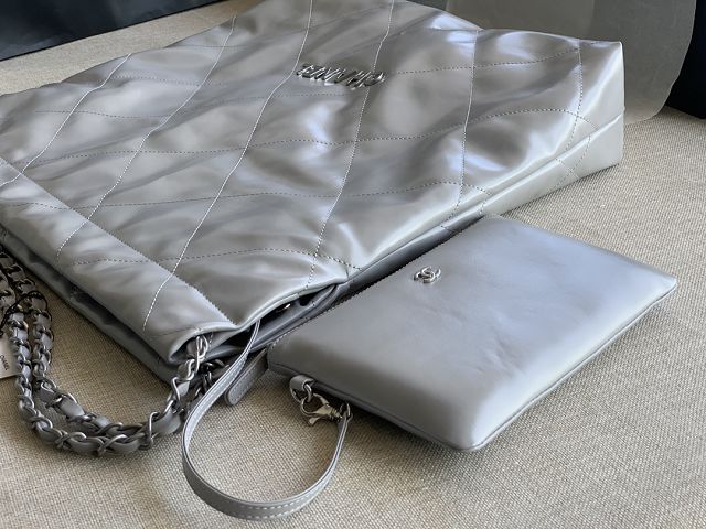 CC original calfskin 22 large handbag AS3262 light grey