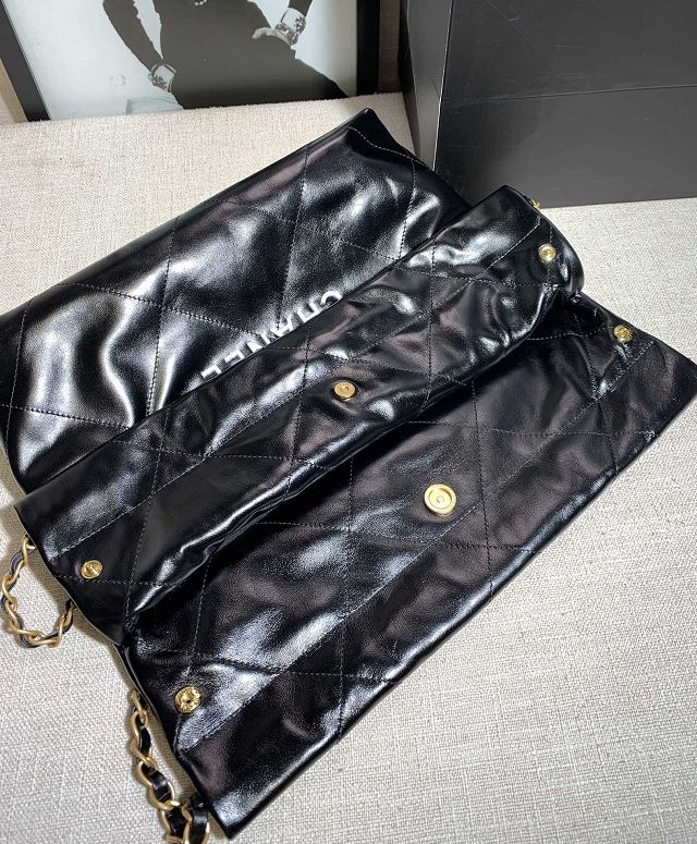 CC original calfskin 22 medium handbag AS3261 black&white