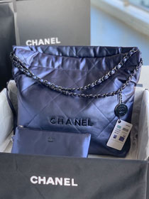 CC original calfskin 22 medium handbag AS3261 dark blue