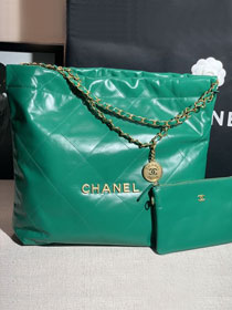 CC original calfskin 22 medium handbag AS3261 emerald green