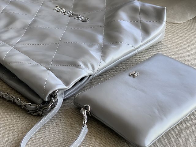 CC original calfskin 22 medium handbag AS3261 light grey