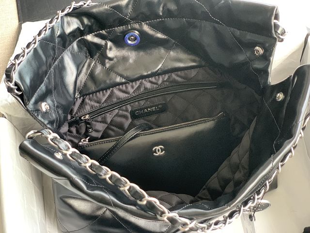 CC original calfskin 22 small handbag AS3260 black&silver