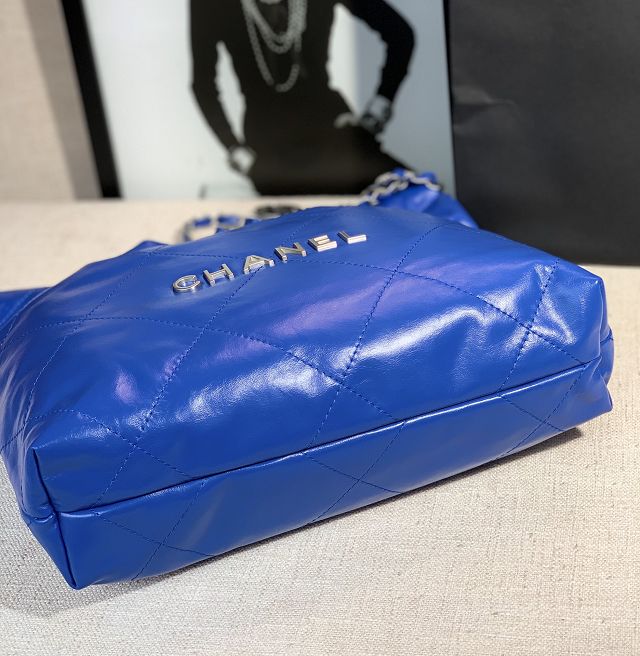 CC original calfskin 22 small handbag AS3260 blue