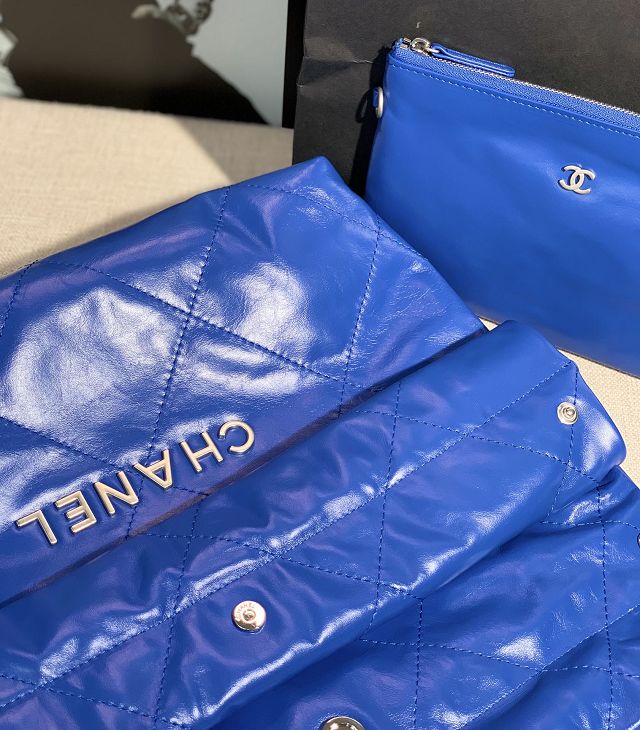 CC original calfskin 22 small handbag AS3260 blue
