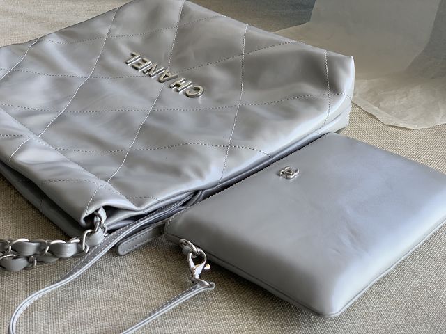 CC original calfskin 22 small handbag AS3260 light grey