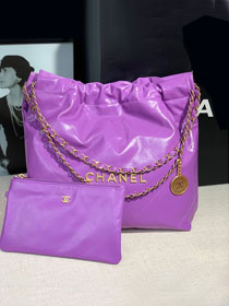 CC original calfskin 22 small handbag AS3260 purple